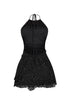 Arabella Halter Ruffle Rhinestone Mini Dress